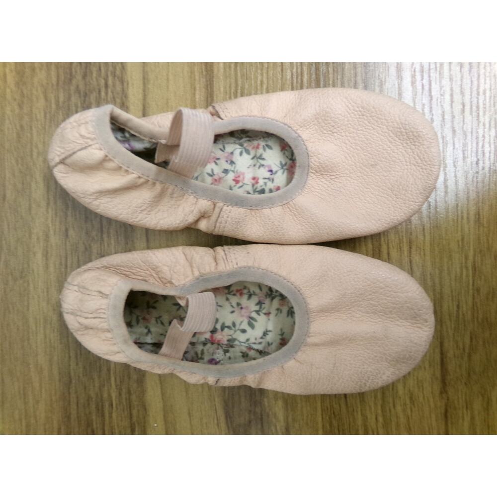 Dance Ballet Shoes DanzNMotion Toddler 12M Leather Single Strap Full Sole